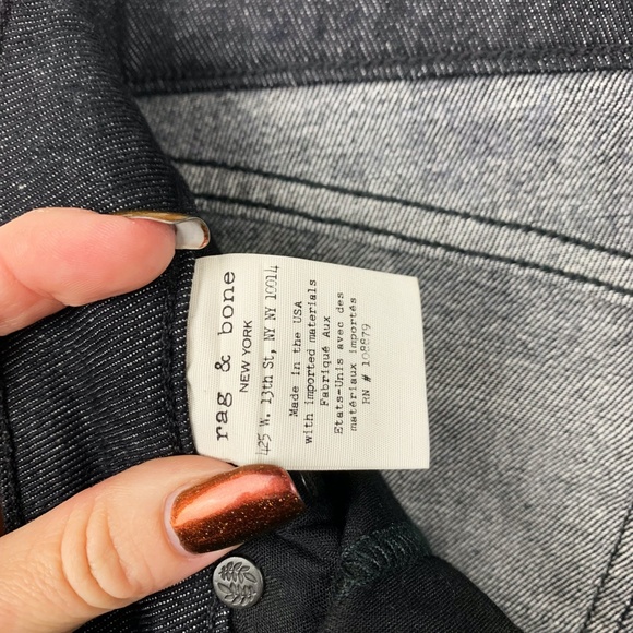 rag & bone | Nina High Rise Ankle Cigarette Jean Snake Foil - Picture 9 of 10